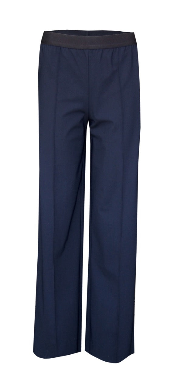 Weite Hose bügelfrei, navy