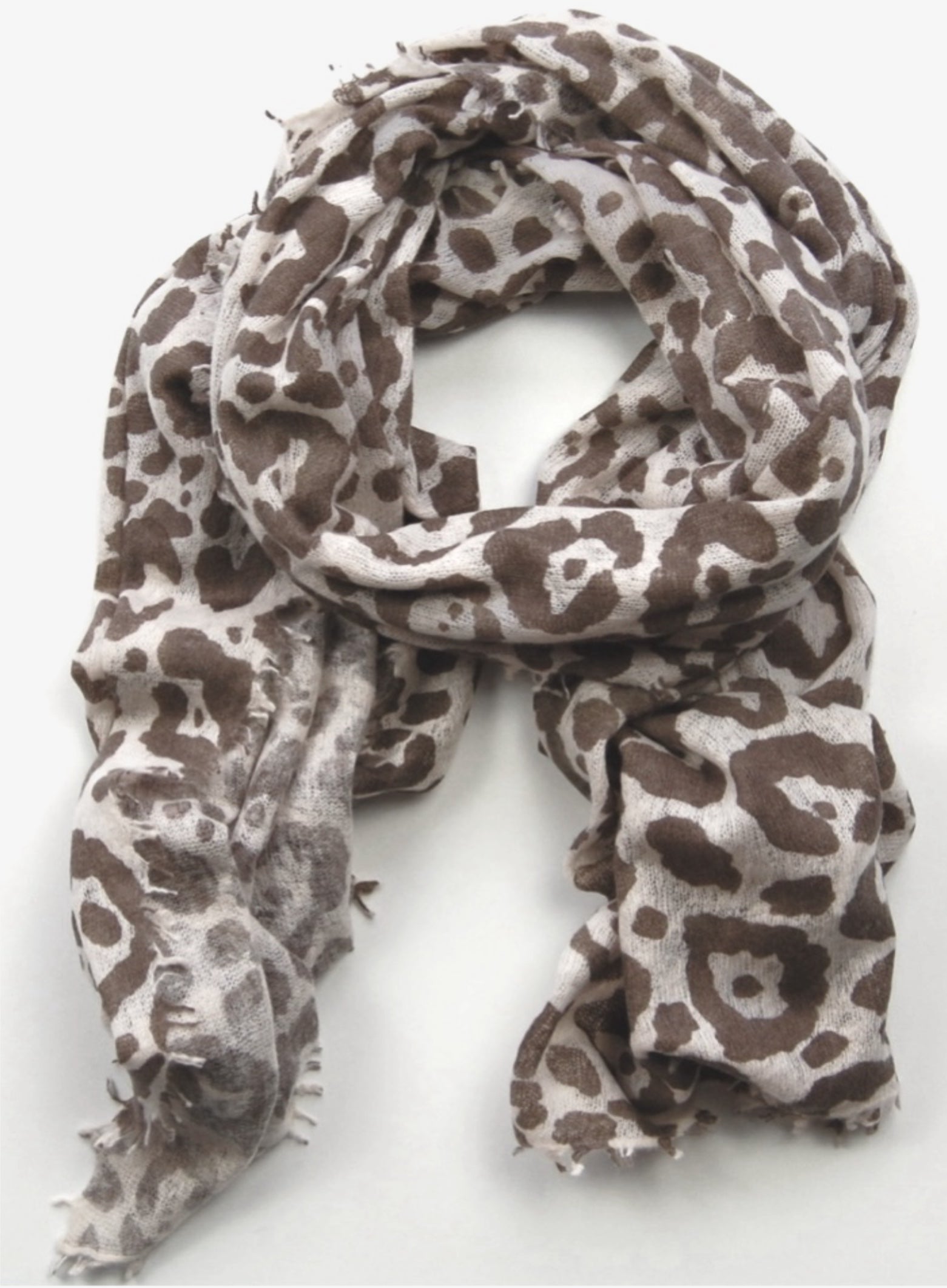 Handgefertigter Kaschmir Schal Leo taupe