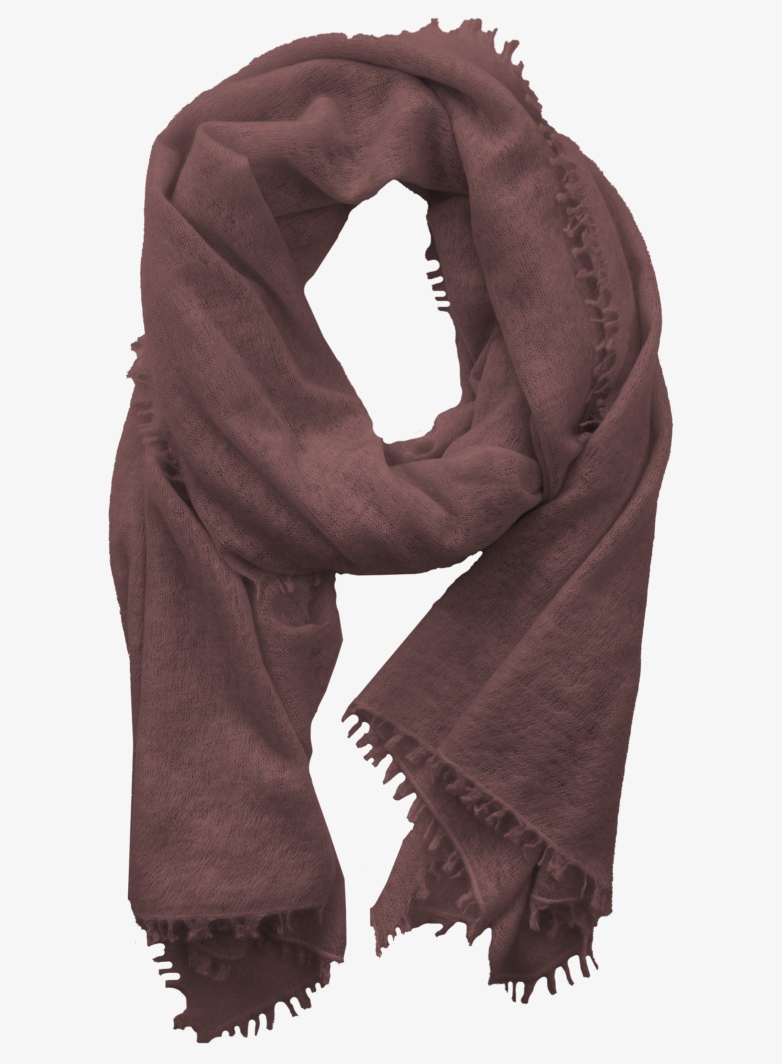 Handgefertigter Cashmere Schal Schoko