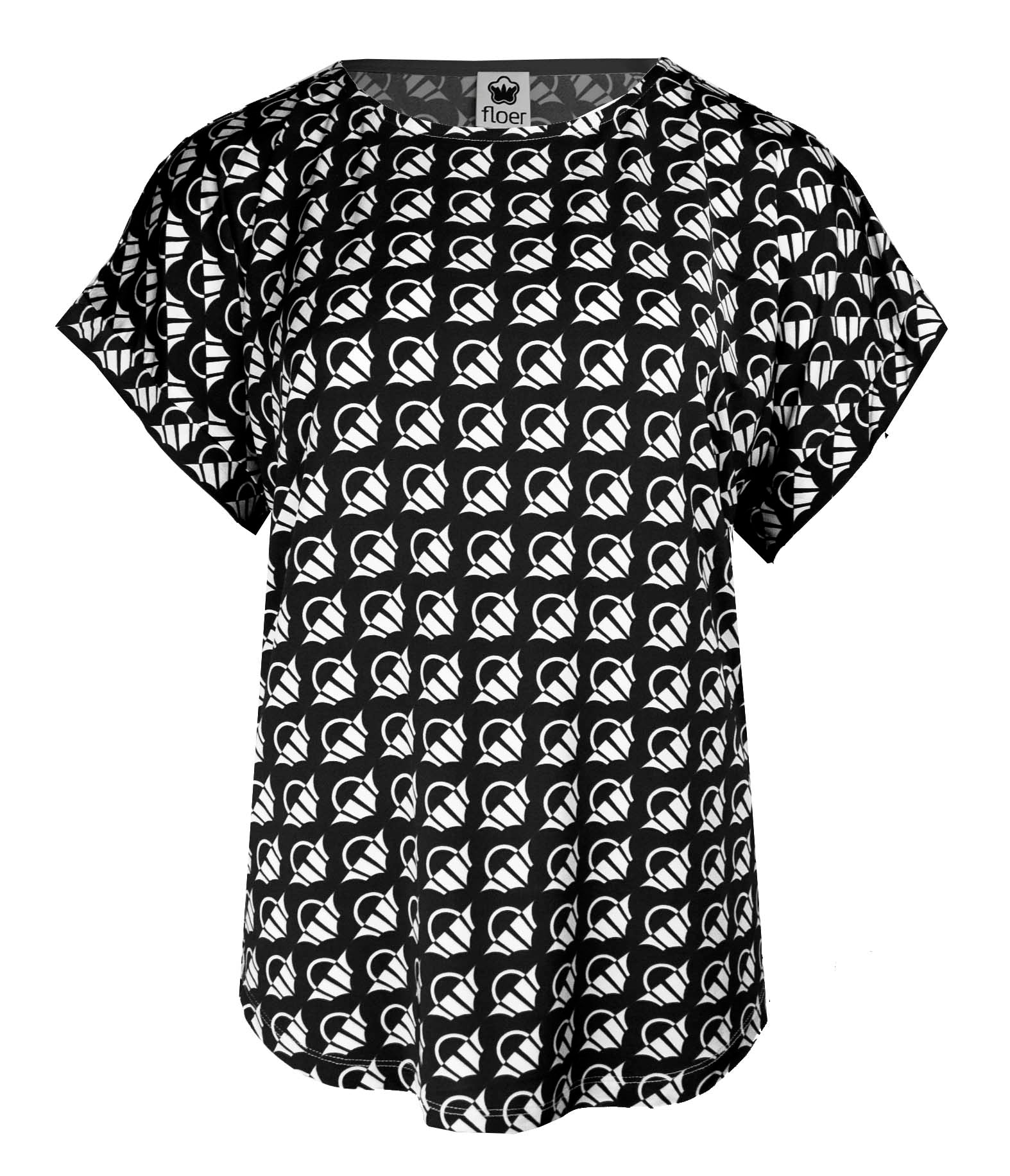 hochwertiges Jerseyshirt mit kleinem Print - shadow