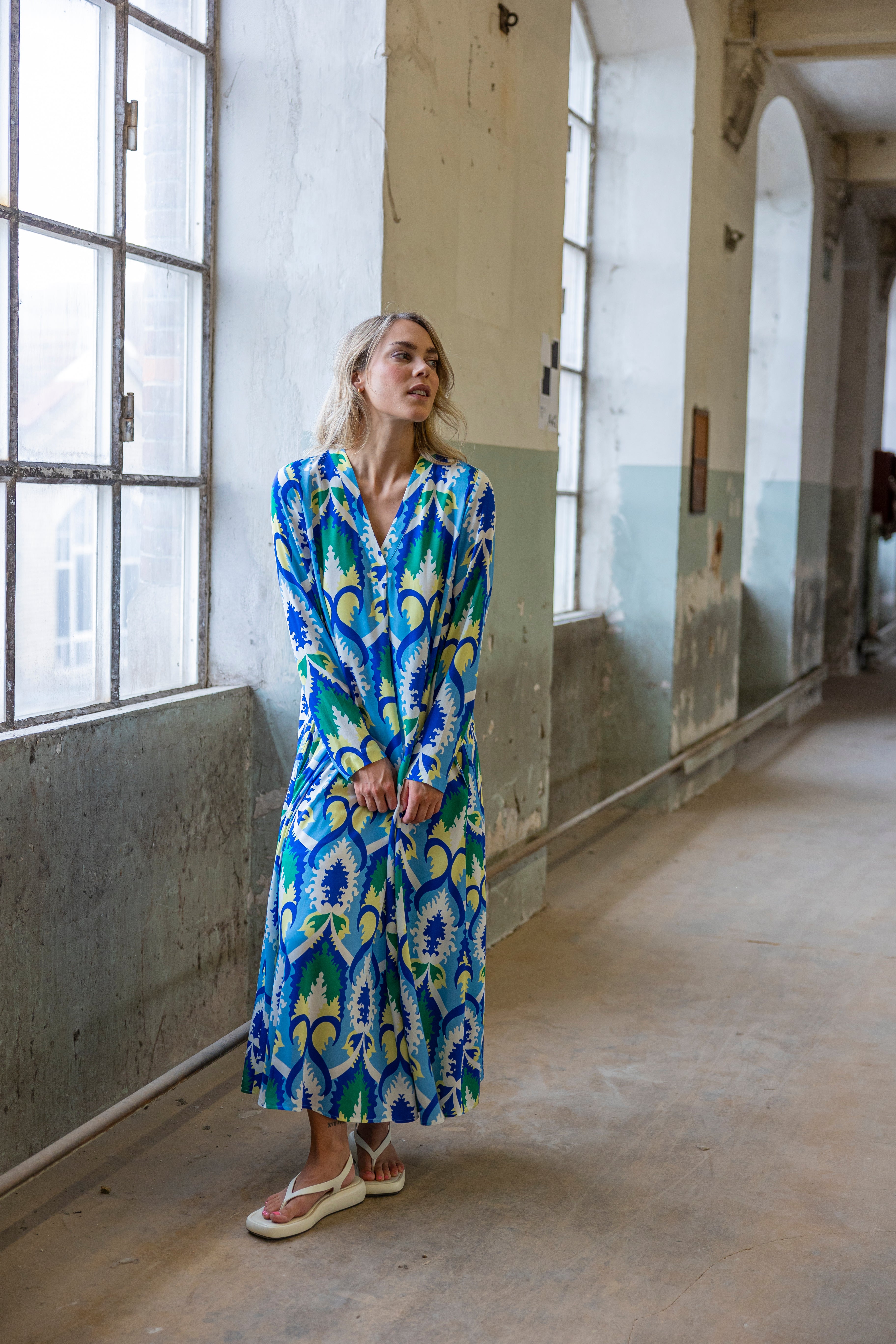 Maxikleid Ornamentprint