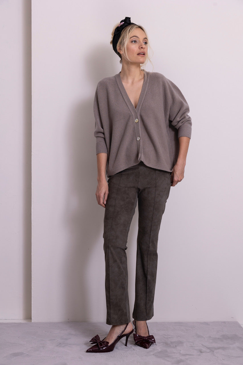 Lässiger Cardigan boxy style, moss