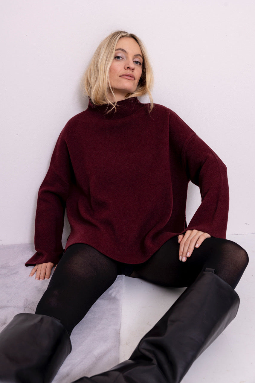 Doubleface Turtle mit Cashmere berry