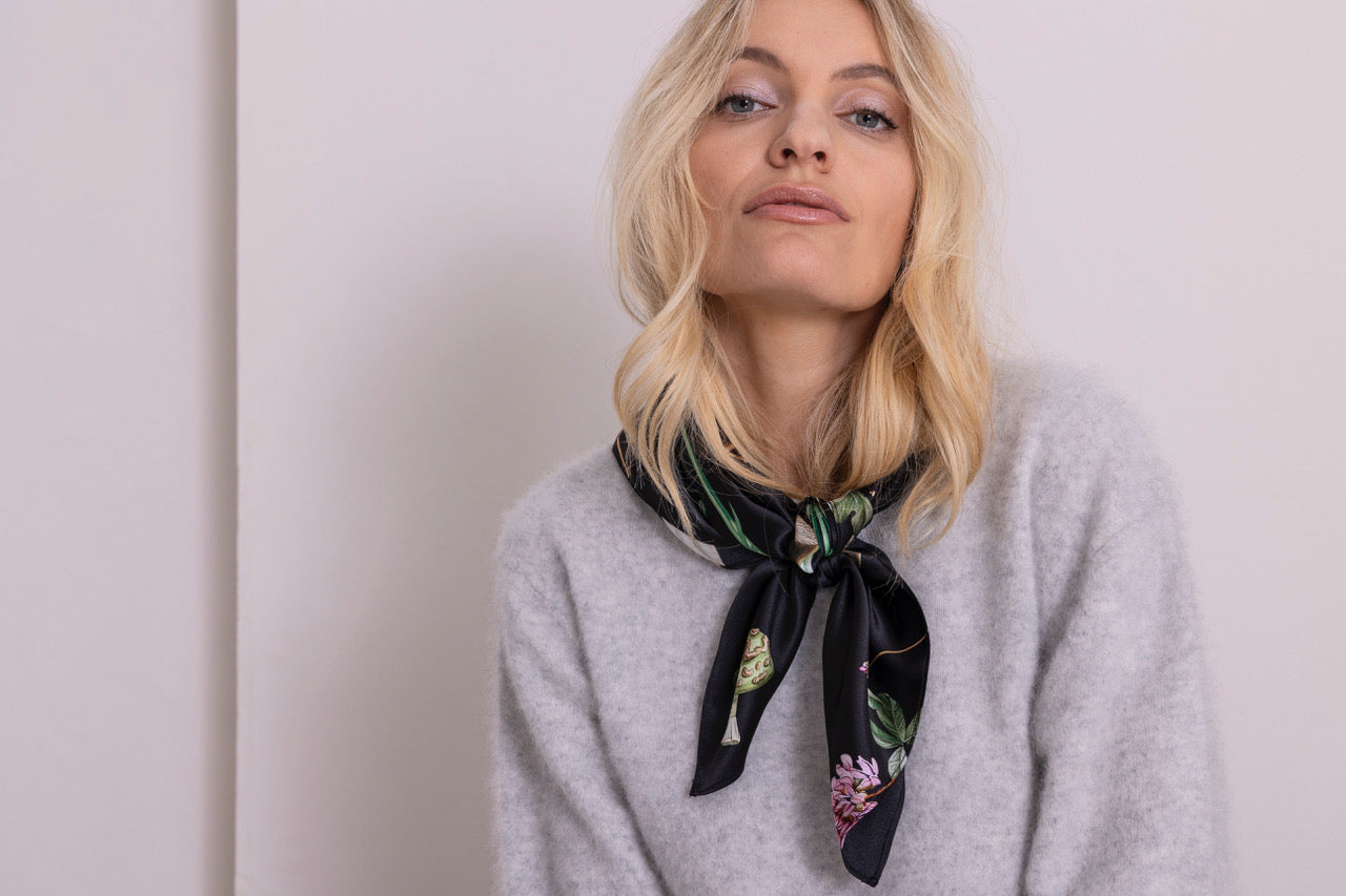 Pilz Print Silk Scarf