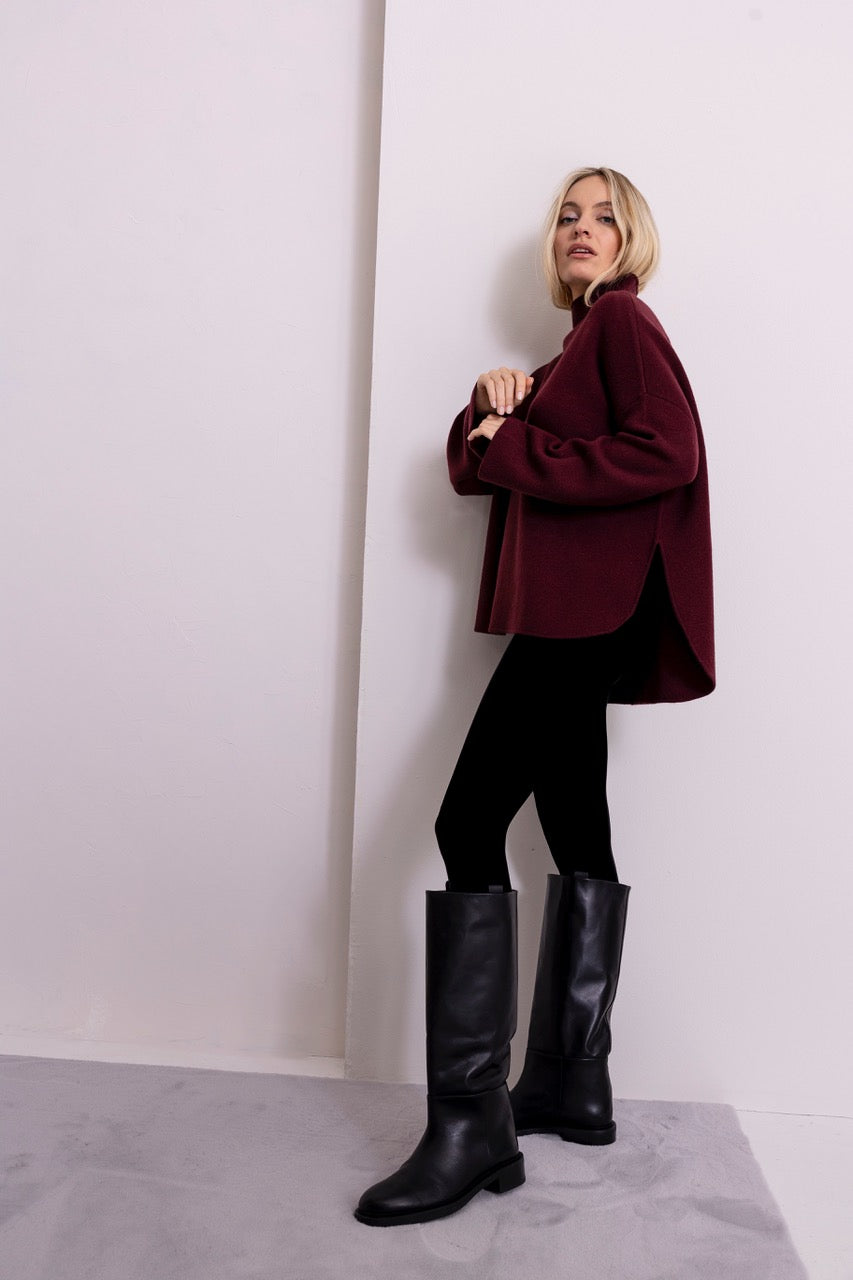 Doubleface Turtle mit Cashmere berry