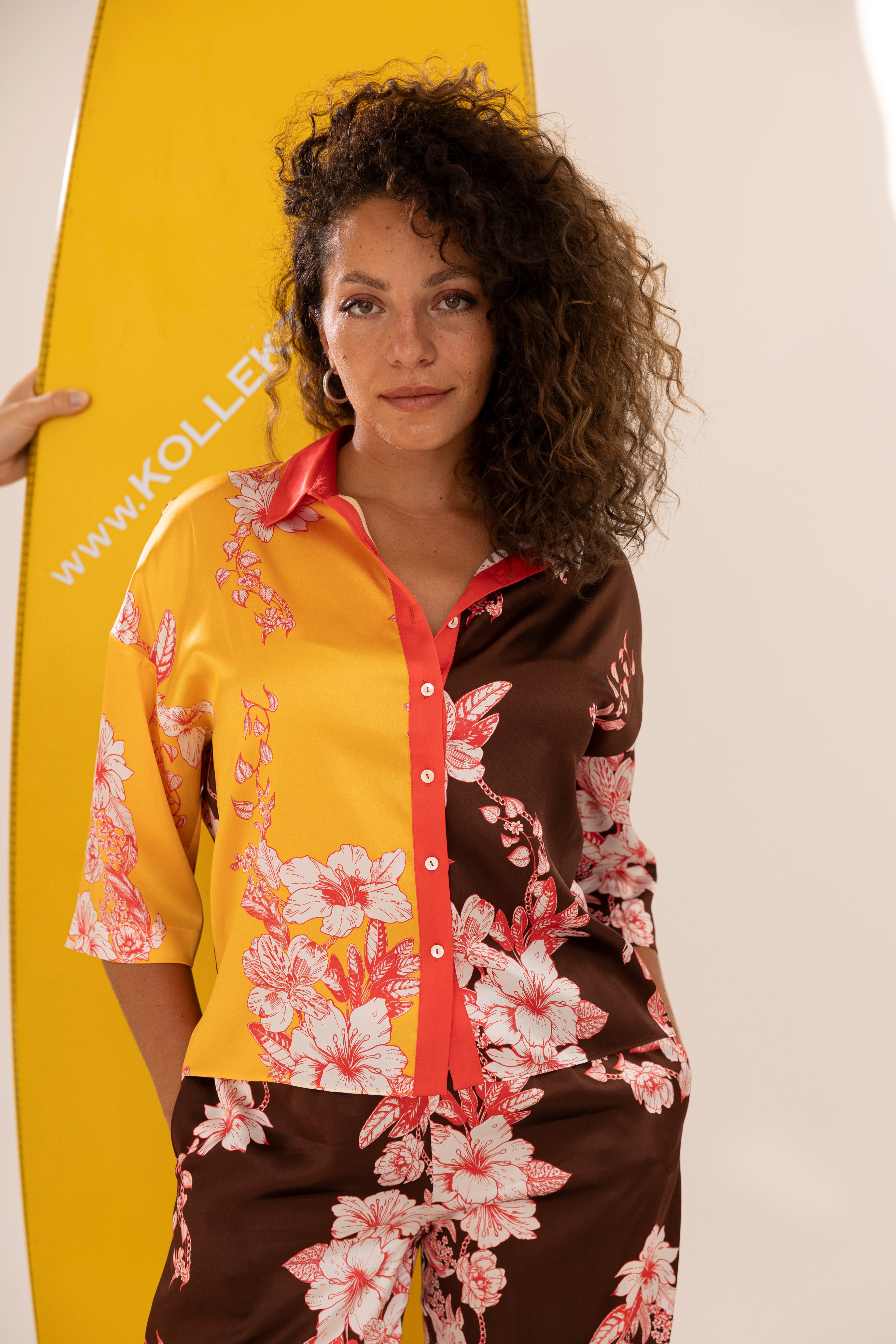 Kurze weite Seidenhemdbluse NEO mix and match