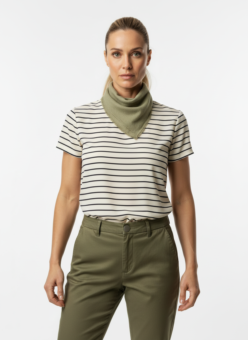 Handgefertigter Cashmere Bandana Aloe