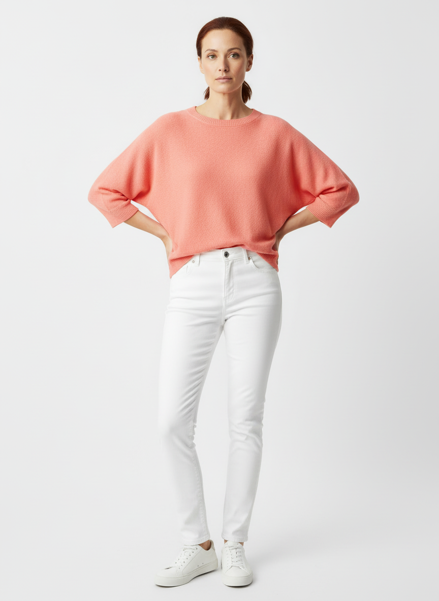 Lässiger Boxy Pullover one size apricot
