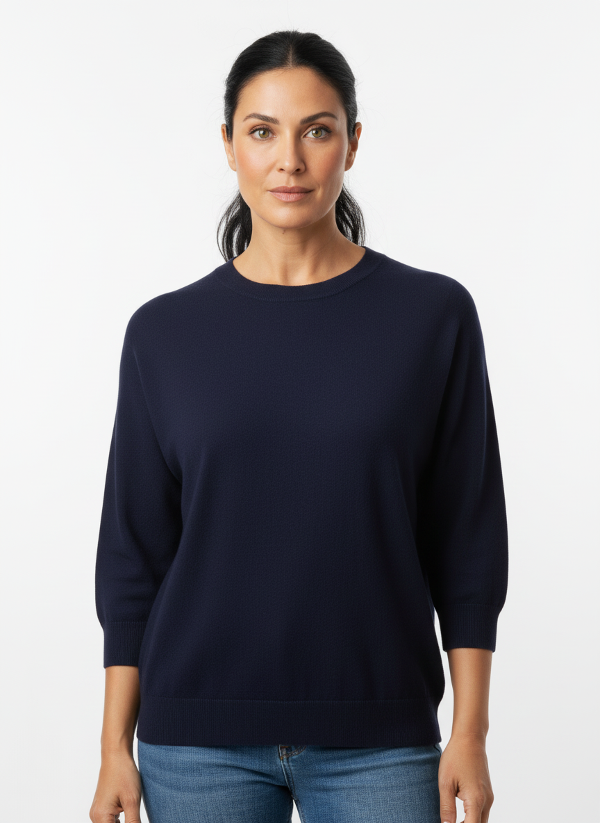 Lässiger Boxy Pullover one size navy