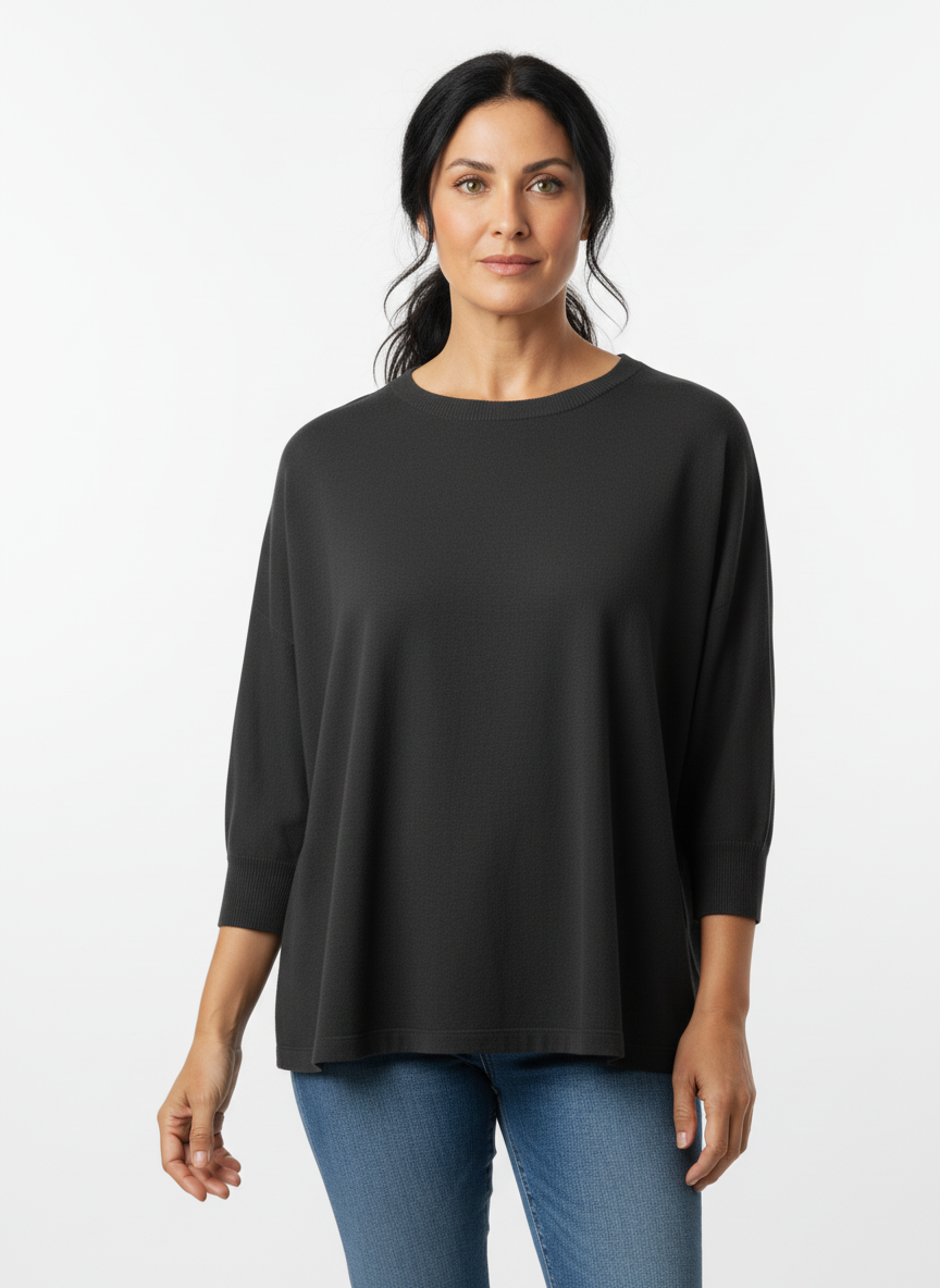Lässiger Cashmere Pullover one size black