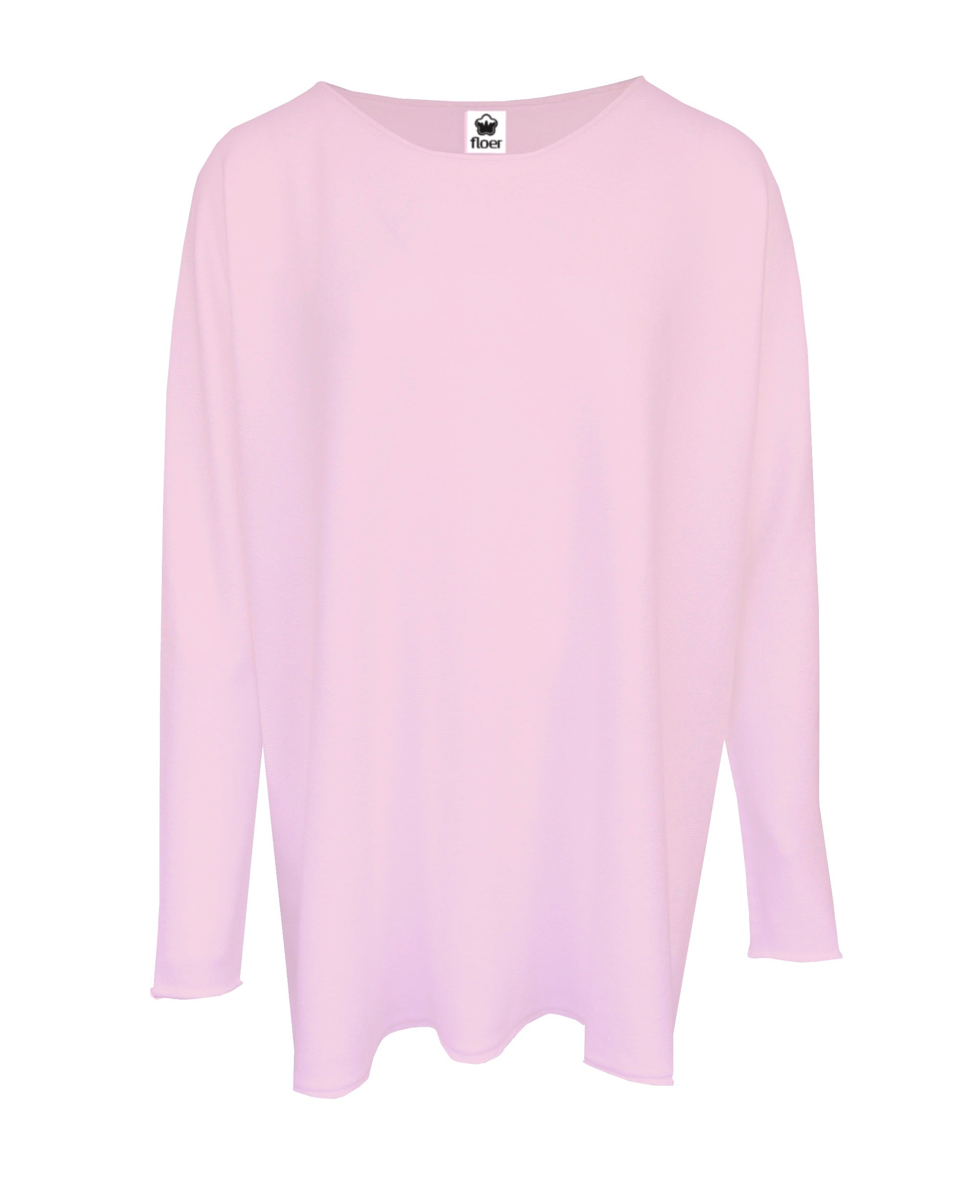 Lässiger Rundhalspullover in weicher Viskose ballet