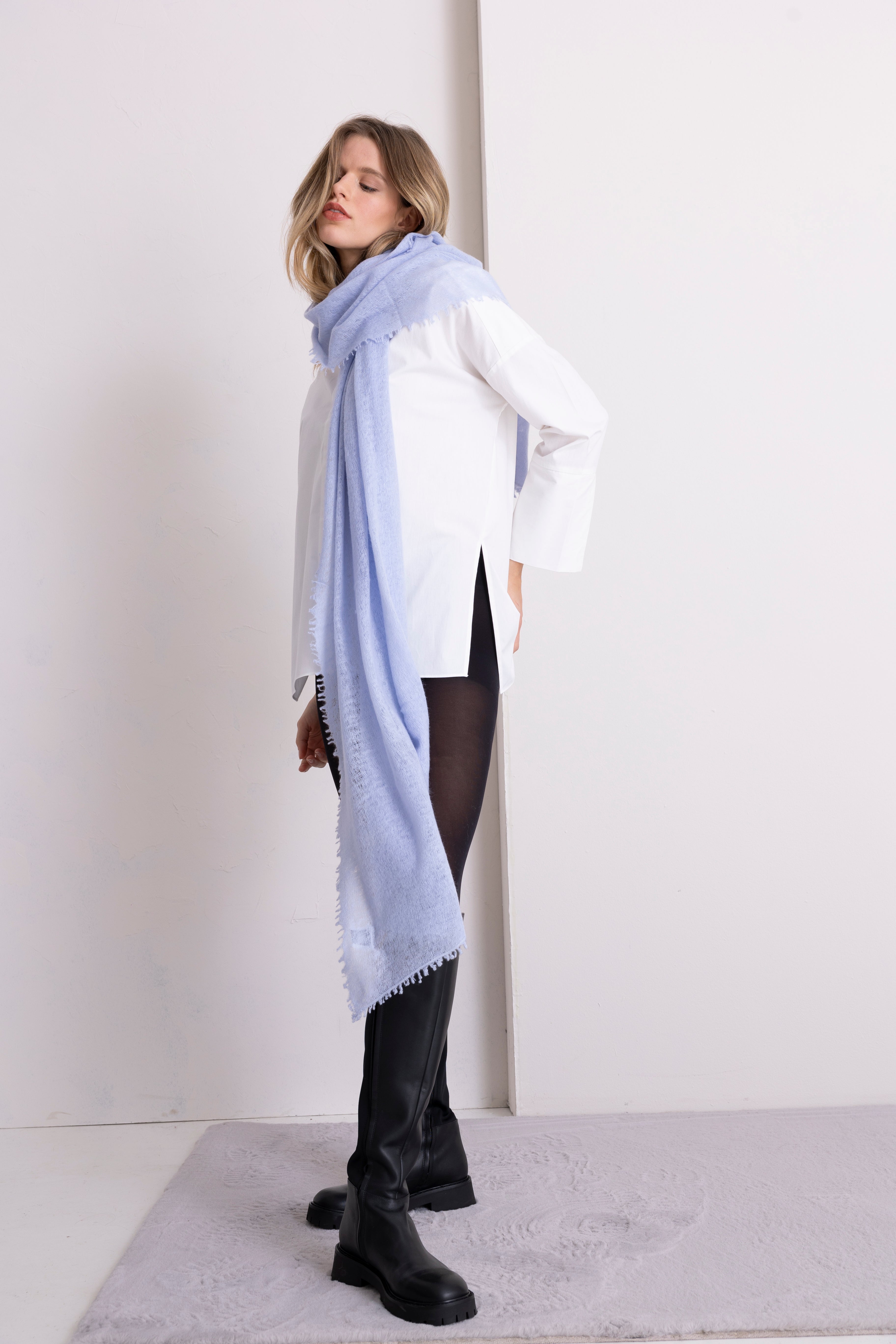 Handgefertigter Kaschmir Schal meteo