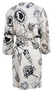 Kimono floral Print Allover - black